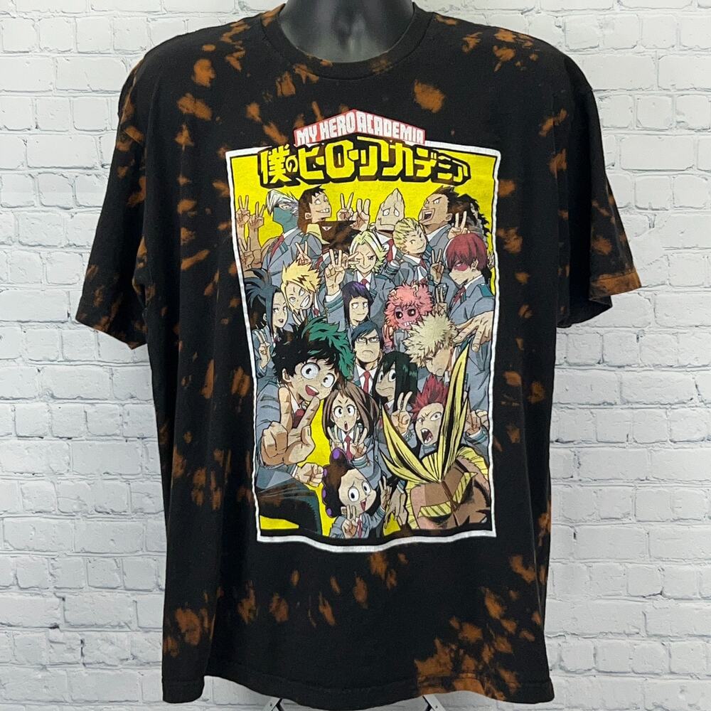 My Hero Academia Class 1-A T Shirt 2XL XXL Anime Funimation Bleach Dye Deku BNHA